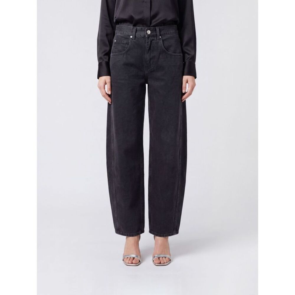 Isabel Marant Oriane High-Waisted Baggy Jeans In Cotton Denim